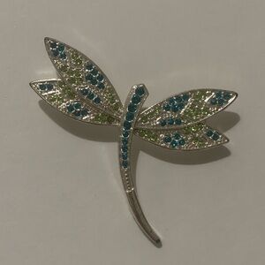 Silver Dragonfly Brooch